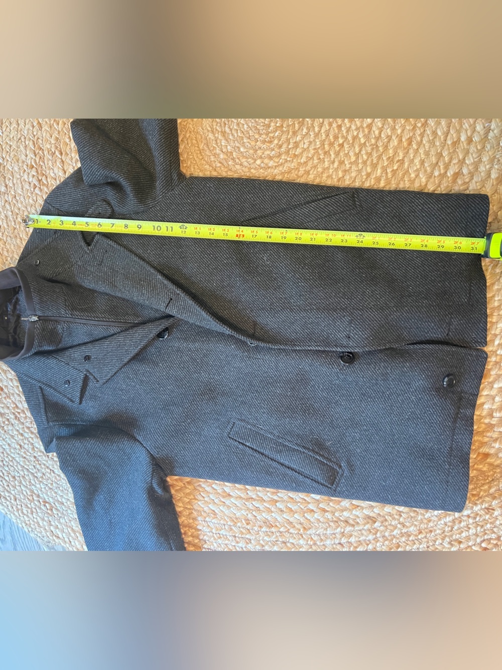 Britches Wool Cashmere Blend Overcoat Men’s Medium Gray Jacket - Picture 9 of 9